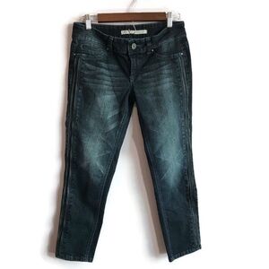 STANDARDS & PRACTICES Double Zipper Trim Detail Cropped Low Rise Jeans Size 29